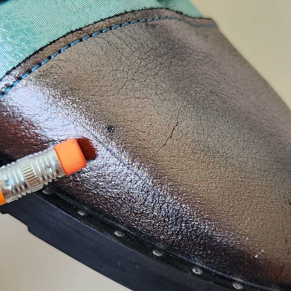 Girotti Metallic Leather Oxford Shoes Buckles Steampunk Luxury Handmade Unique 4 - Picture 15 of 16